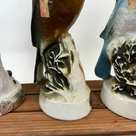 Vtg Jim Beam Set of 3 Ceramic Bird Decanter Bottles Bourbon Whiskey Collectible - Picture 11 of 12
